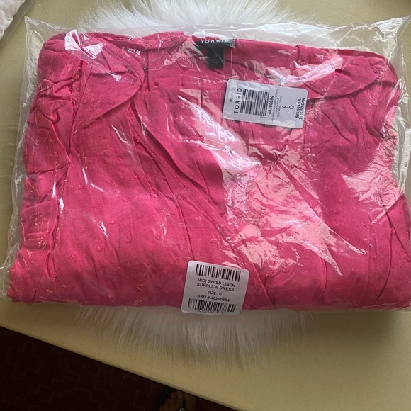 Torrid MIDI Swiss Linen Surplice Dress Size Large New with tags - Picture 6 of 6